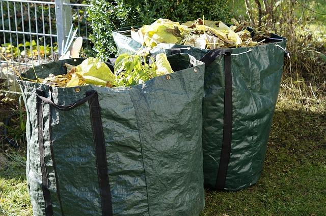 green waste in bags